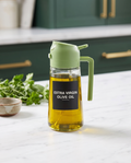 Premium glass oil sprayer on marble